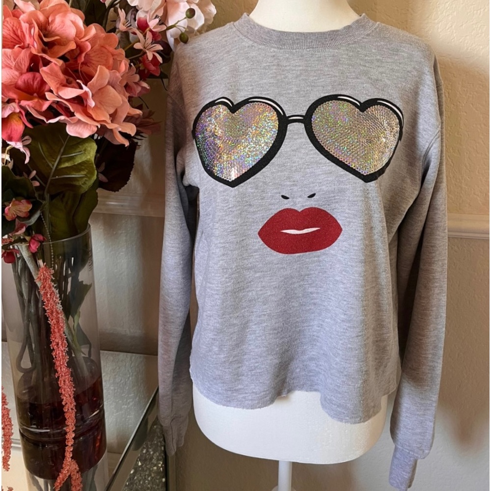 Polyester/cotton small sweater cozy girly